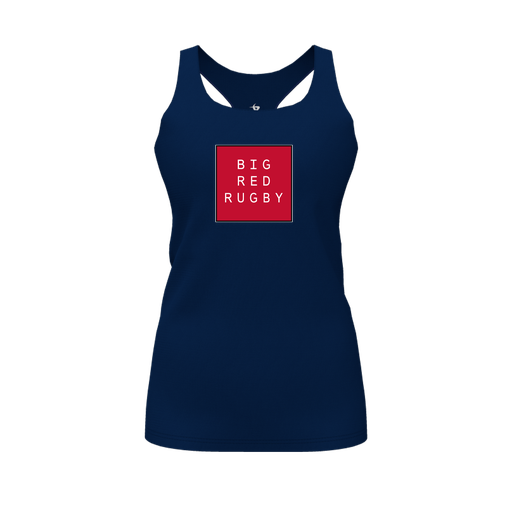 [CUS-DFW-RCBK-PER-NVY-FYS-LOGO1] Racerback Tank Top (Female Youth S, Navy, Logo 1)