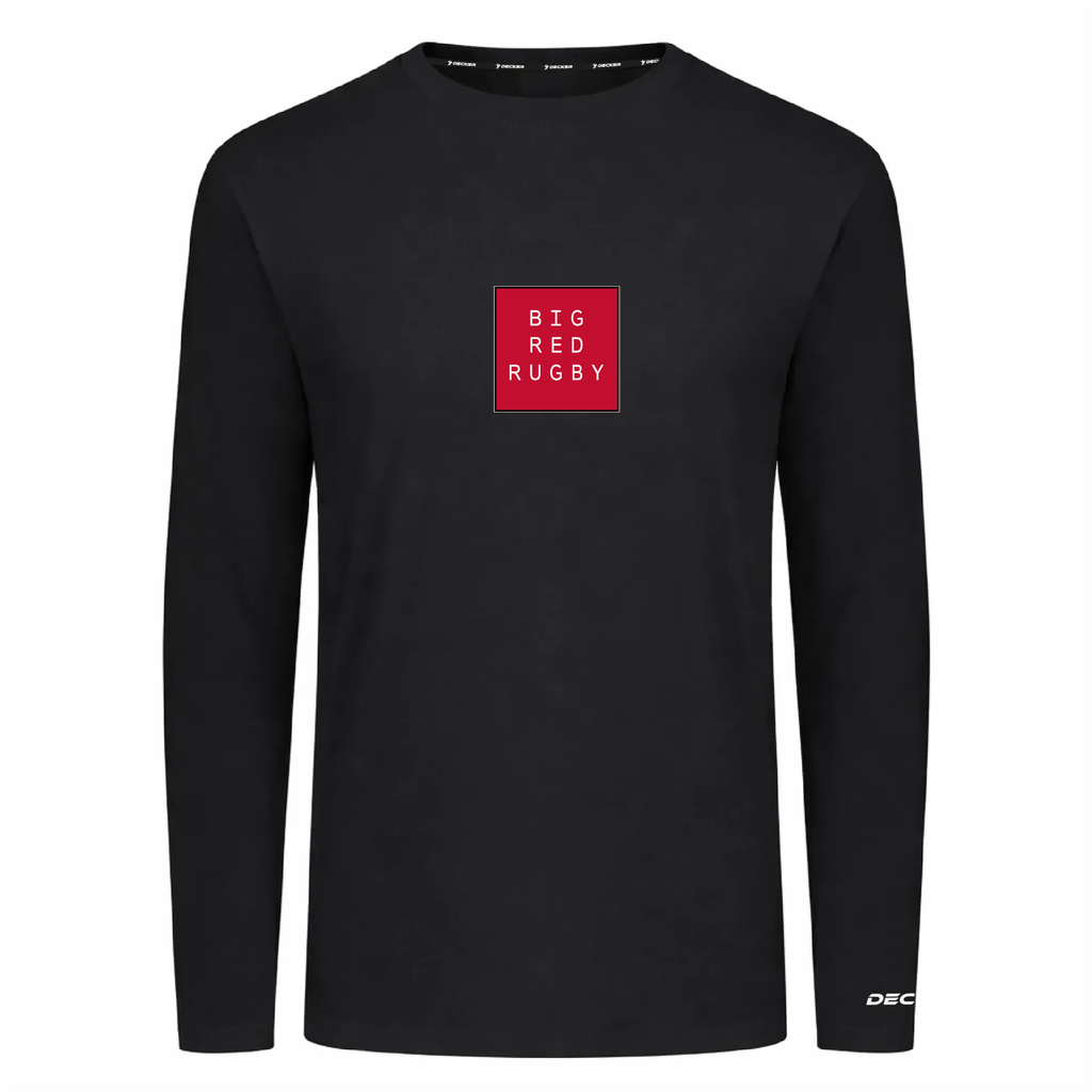[FTLCUBBK-AXS-LOGO1] Decker Adult Tri-Blend T-Shirt - Long Sleeve (Black, Adult XS, Logo 1)