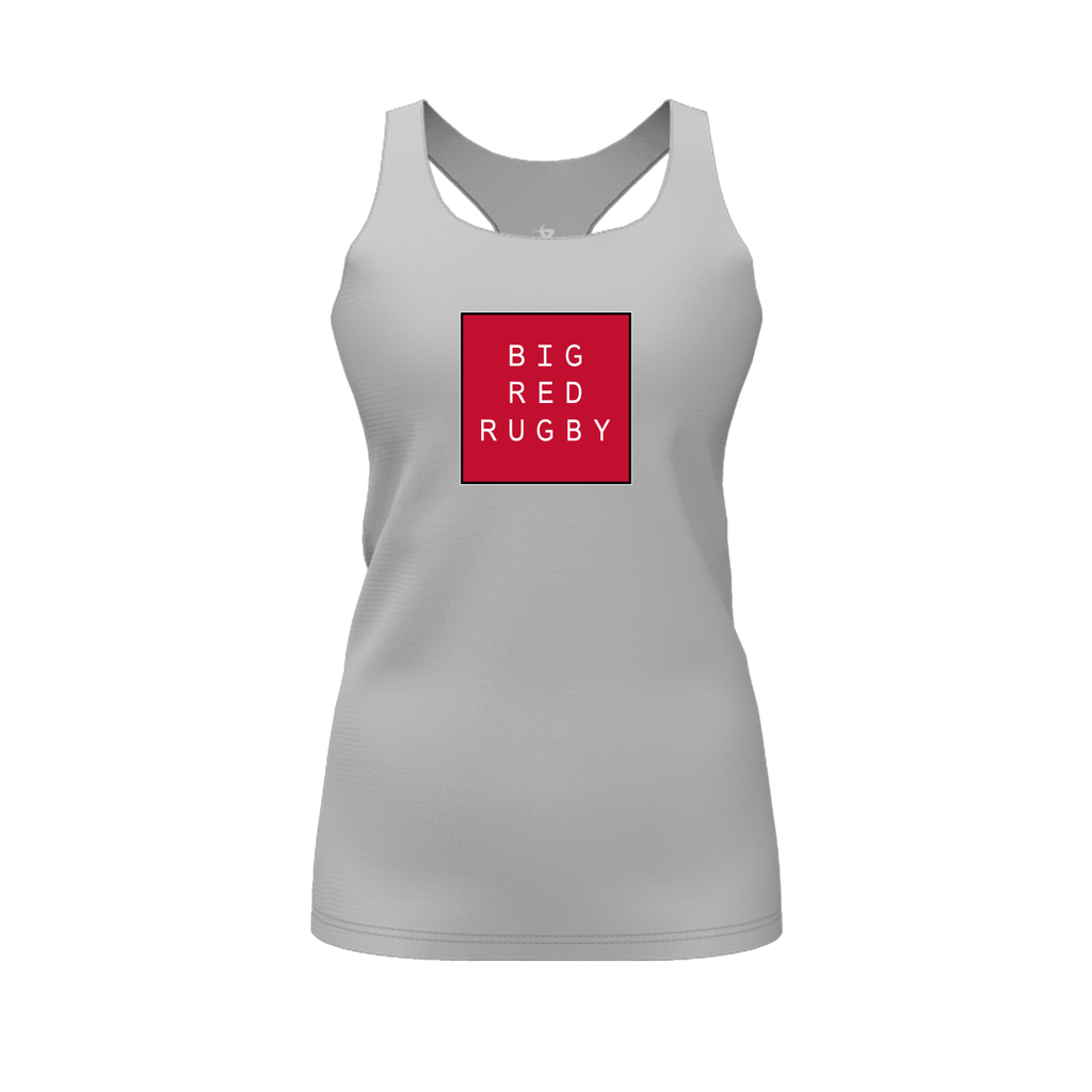 [FT0TRBGY-FYS-LOGO1] Decker Racerback Tank Top (Gray, Female Youth S, Logo 1)