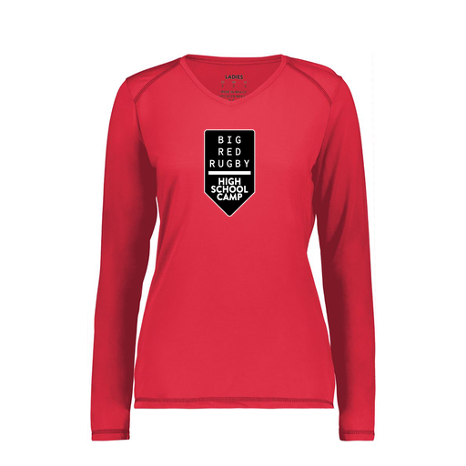 [6847.083.XS-LOGO2] Women's SoftTouch Long Sleeve (Female Adult XS, Red, Logo 2)