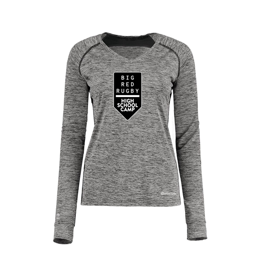 [222770.K94.XS-LOGO2] Ladies Electric Long Sleeve Shirt (Female Adult XS, Black, Logo 2)