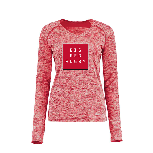 [222770.T20.XS-LOGO1] Ladies Electric Long Sleeve Shirt (Female Adult XS, Red, Logo 1)