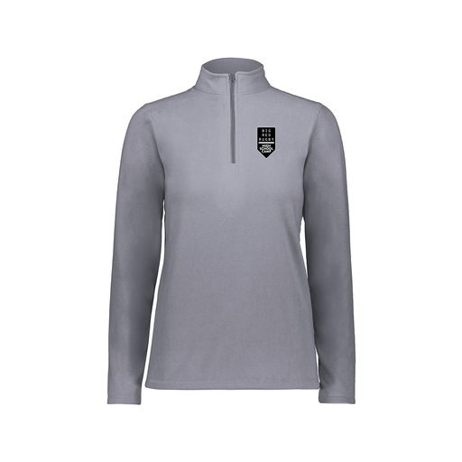 [6864.059.XS-LOGO2] Ladies MicroFleece 1/4 Zip Pullover (Female Adult XS, Gray, Logo 2)