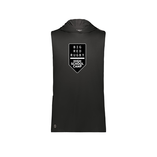 [222590.080.XS-LOGO2] Men's CoolDry Sleeveless Hoodie (Adult XS, Black, Logo 2)