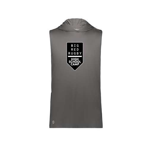 [222590.98D.XS-LOGO2] Men's CoolDry Sleeveless Hoodie (Adult XS, Gray, Logo 2)