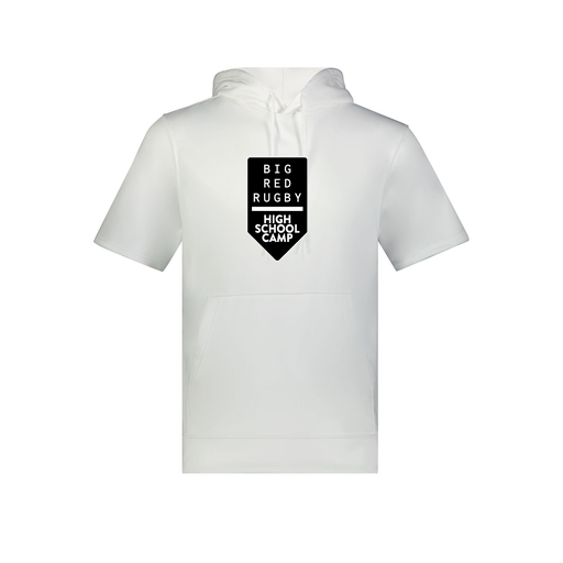 [6871.005.S-LOGO2] Men's Dri Fit Short Sleeve Hoodie (Adult S, White, Logo 2)