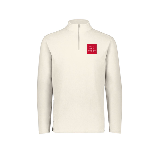 [6863.53T.XS-LOGO1] Men's MicroFleece 1/4 Zip Pullover (Adult XS, White, Logo 1)