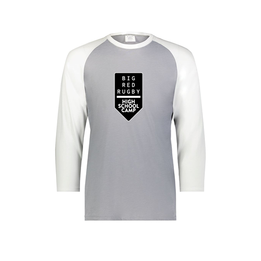 [6879.74S.S-LOGO2] Men's Vintage 3/4 Sleeve T-Shirt (Adult S, White, Logo 2)
