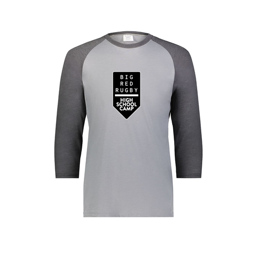 [6880.30V.S-LOGO2] Youth Vintage 3/4 T-Shirt (Youth S, Gray, Logo 2)