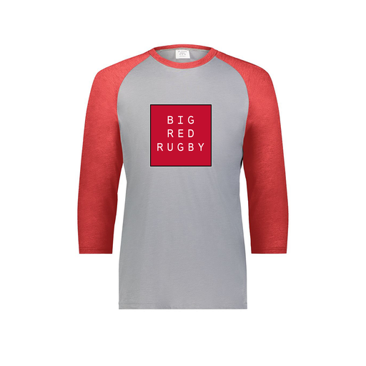 [6880.27V.S-LOGO1] Youth Vintage 3/4 T-Shirt (Youth S, Red, Logo 1)