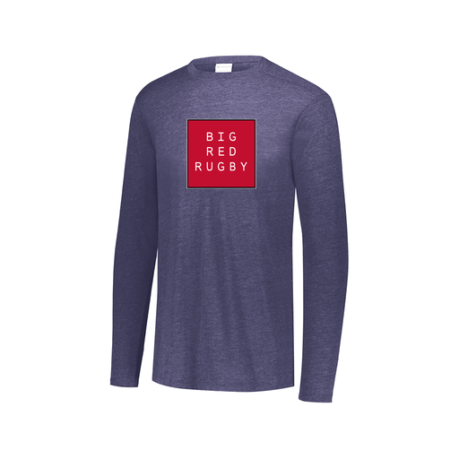 [FTLCUBNV-AXS-LOGO1] Decker Men's Tri-Blend T-Shirt - Long Sleeve (Adult XS, Navy, Logo 1)