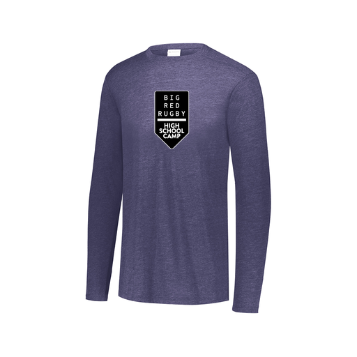 [FTLCUBNV-AXS-LOGO2] Decker Men's Tri-Blend T-Shirt - Long Sleeve (Adult XS, Navy, Logo 2)
