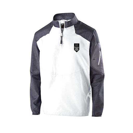 [229155.H04.XS-LOGO2] Men's Raider LS Pullover (Adult XS, White, Logo 2)