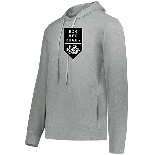 [222598.E83.S-LOGO2] Men's Ventura Thin Knit Hoodie (Adult S, Silver, Logo 2)