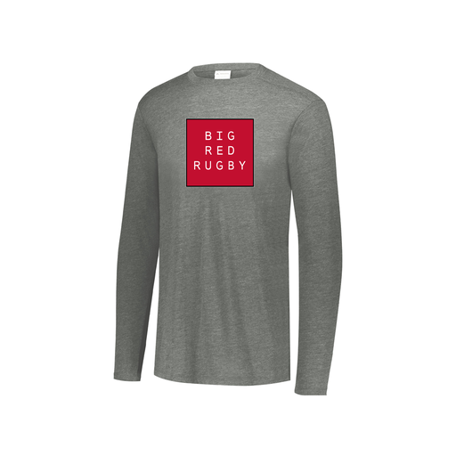 [FTLCUBGY-YS-LOGO1] Decker Youth Tri-Blend T-Shirt - Long Sleeve (Youth S, Gray, Logo 1)