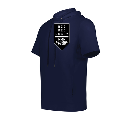 [222605.065.S-LOGO2] YOUTH VENTURA SOFT KNIT SHORT SLEEVE HOODIE (Youth S, Navy, Logo 2)