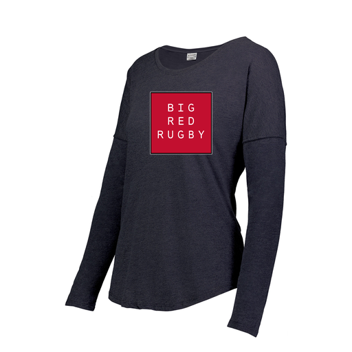 [FTLCUBNV-FAXS-LOGO1] Decker Women's Tri-Blend T-Shirt - Long Sleeve (Female Adult XS, Navy, Logo 1)