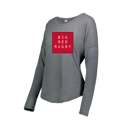[FTLCUBGY-FAXS-LOGO1] Decker Women's Tri-Blend T-Shirt - Long Sleeve (Female Adult XS, Gray, Logo 1)