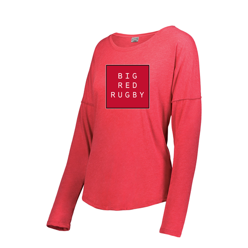 [FTLCUBRD-FAXS-LOGO1] Decker Women's Tri-Blend T-Shirt - Long Sleeve (Female Adult XS, Red, Logo 1)